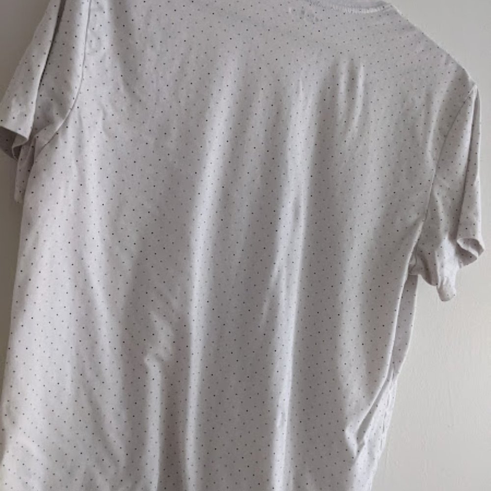 Old Navy White and Black Polka Dot T-Shirt Size M - Picture 2 of 6